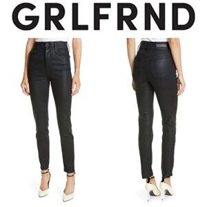 Grlfrnd Oriana Coated Ankle Skinny Jeans  in Got Away  Again  Size 24 NEW‎
